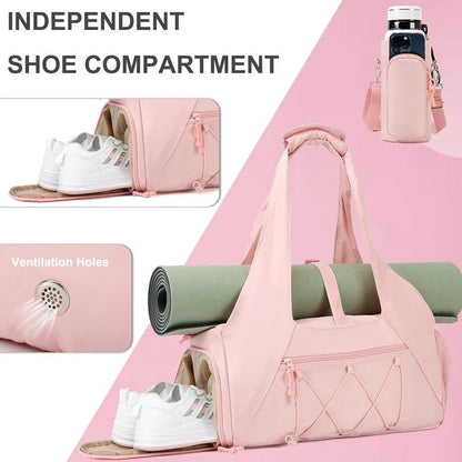 The Studio Carryall™ — Luxury Yoga & Pilates Tote Bag with Mat Holder